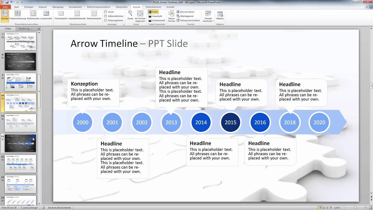 PowerPoint Arrow Timelines - YouTube