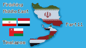 Finishing Middle East - Minecraft large scale world flag map Timelapses [Part 11]