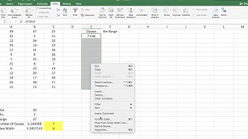 Plotting a Histogram on Excel