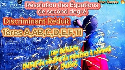 Discriminant Réduit : Résolution d