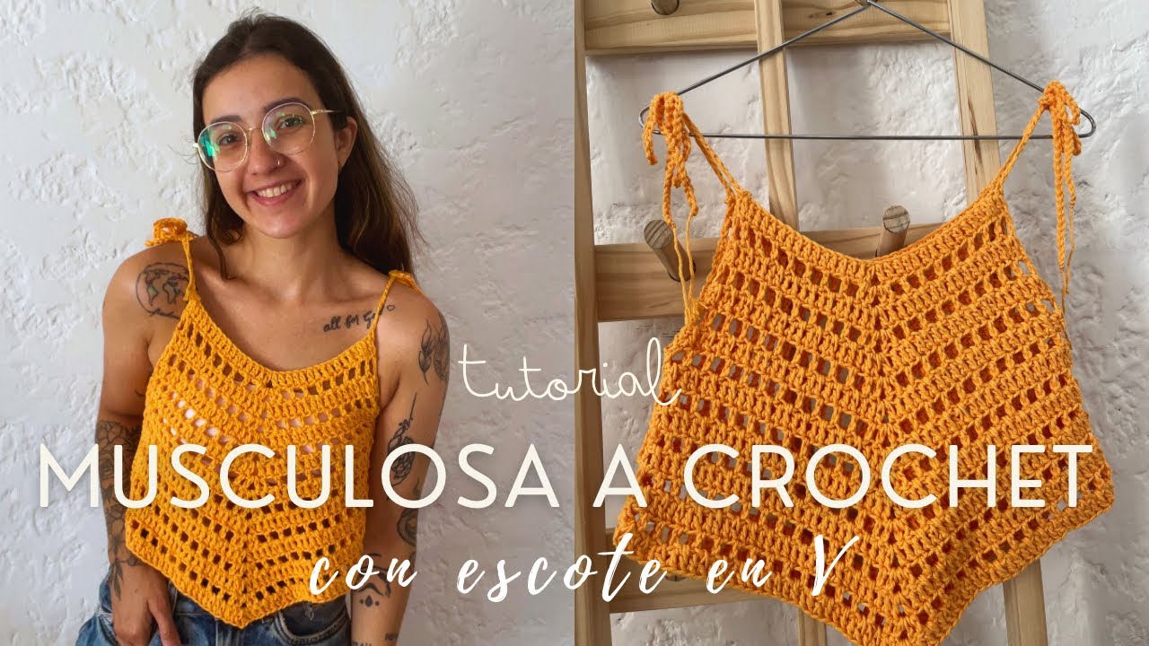 Вязаный крючком топ с V-образным вырезом — пошаговое руководство | Вязание крючком с Кару