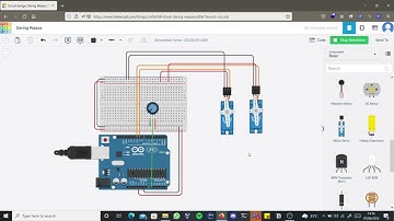 Mencontrol 2 Buah Motor Servo menggunakan 1 Buah Potensio Meter Menggunakan Arduino di Tinkercad