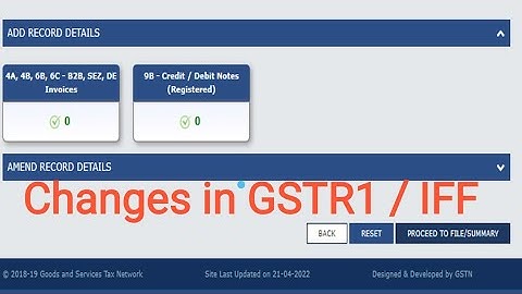 Changes in GSTR 1 or IFF | Removal of the Submit button before filing | Update in GST portal
