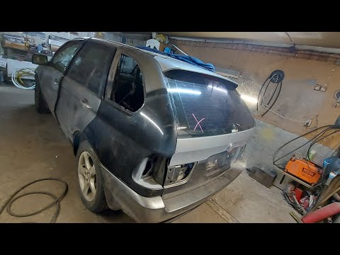 BMW X5 (E53) замена заднего левого крыла