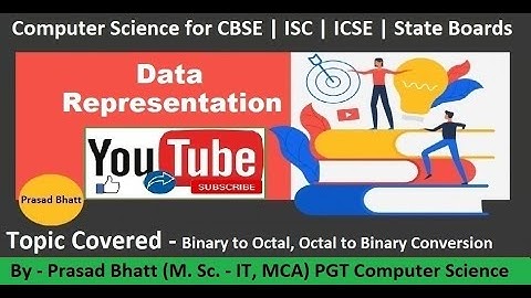 Lec 03 | octal to binary conversion | binary to octal conversion | Prasad Bhatt Sir