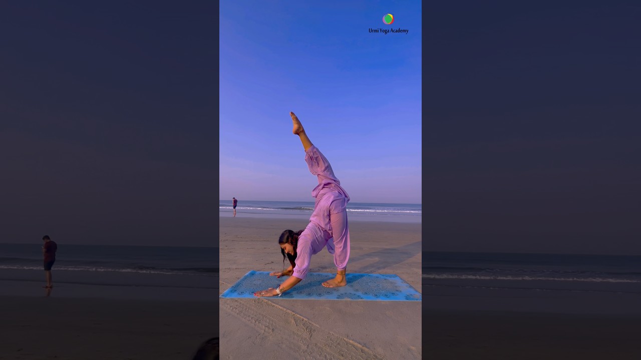 Leg stretching | Yoga by the sea  #yogaurmi #yoga #motivation #urmiyogaacademy #shorts #short #short
