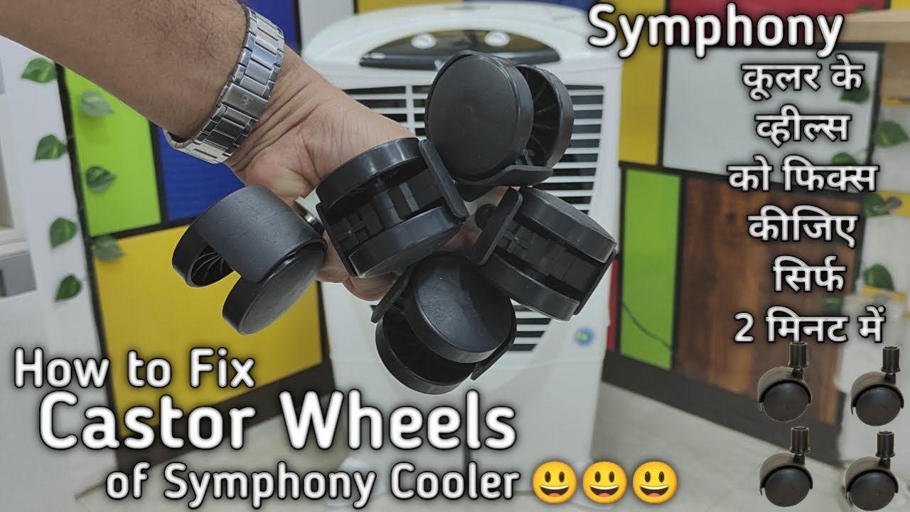 How To Fix Castor Wheels of Symphony Desert Cooler SUMMERCOOL in 2 Minutes 😃