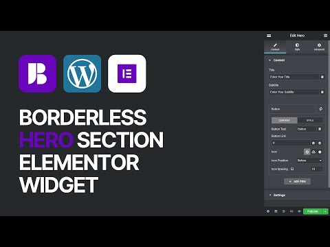 How To Add Hero Section To Elementor in WordPress For Free Using Borderless WordPress Plugin?