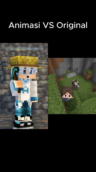 Animasi VS Original tutorial mining ft. @AKUDAV Minecraft Animasi Indonesia