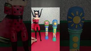 cool microphones and transforming Miraculous doll