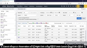 How to undo, no show and cancel reservation in eZee PMS