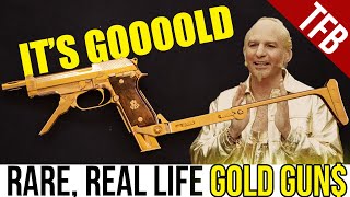 Real Life GOLD Machine Guns and Pistols