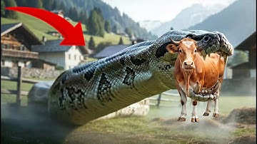 The Heroic Rescue Team Defeated the Giant Python to save the brave Cow