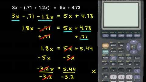 Prealgebra 5.6c - Decimal Equation Example (2)