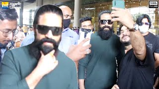 KGF star Yash's GRAND ENTRY in tremendous style, surrounded the fans at airport