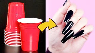 8 DIY: HOW TO MAKE FAKE NAILS FROM HOME MATERIALS AT HOME - 8 Different Method - Amazing NAIL HACKS