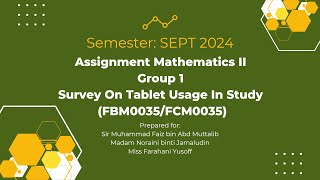 Celebrity Assignment Math II Group 1 (Tablet Usage In Study Survey) Profile