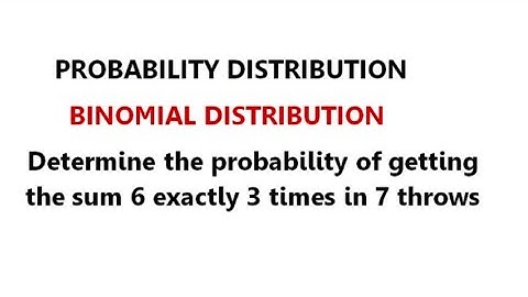   Binomial Distribution -Problem -Probability distribution