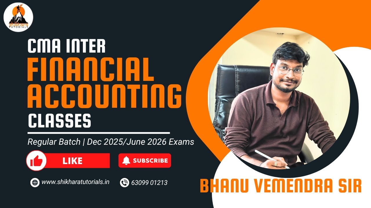 CMA INTER | P6 FINANCIAL ACCOUNTING | 1 to 10 CLASSES | 100% ENGLISH ...