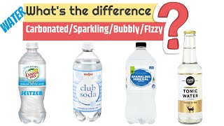 Carbonated Water: Seltzer vs Club soda vs Sparkling mineral vs Tonic water