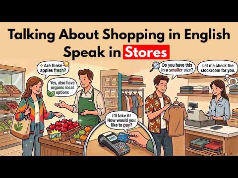 Easy English Conversation At the Store | Shopping Phrases in English | Beginner Practice Episode cover