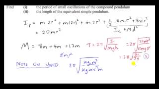 Compound Pendulum Examples HL (2014 2013 2006)
