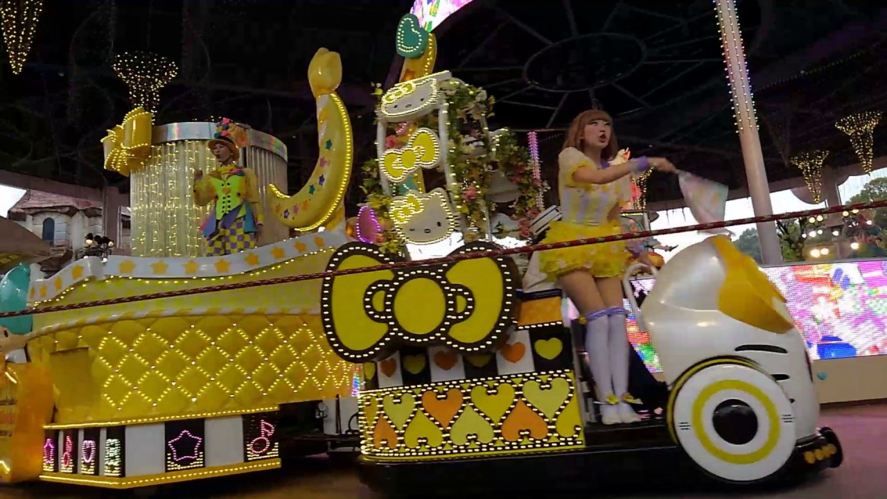 ハーモニーランドで、パレード中にぼんぼんりぼんちゃんが私の誕生日をお祝いしたよ！(2017.4.26)