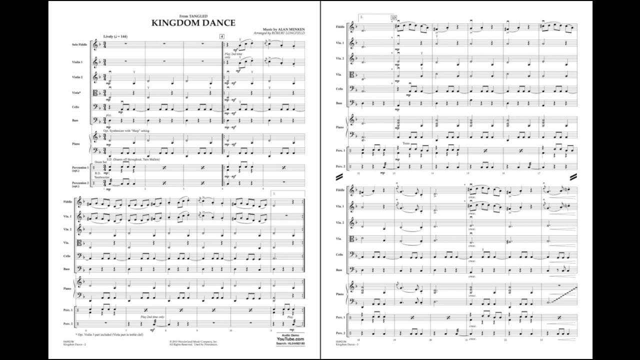 Kingdom Dance From Tangled By Alan Menken Arr Robert Longfield Youtube