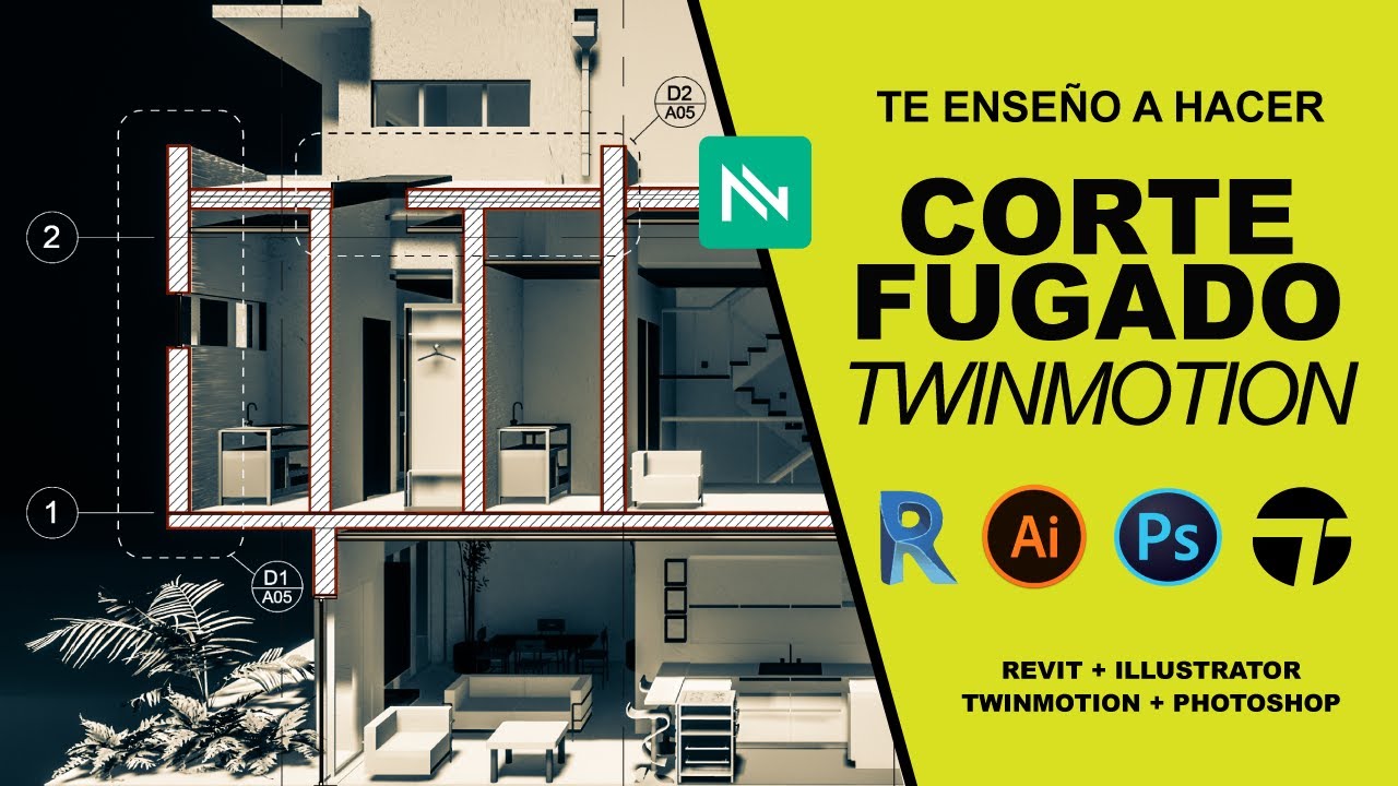CORTE PERSPECTIVADO fusión TWINMOTION + REVIT | Aprender Haciendo | Gráficas para tu entrega