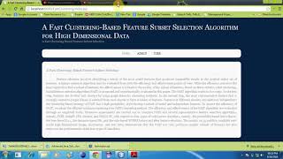 Famous A Fast Clustering Based Feature Subset Selection Algorithm for High Dimensional Data Profile