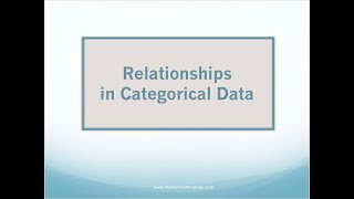 MasterMathMentor - Relations in Categorical Variables