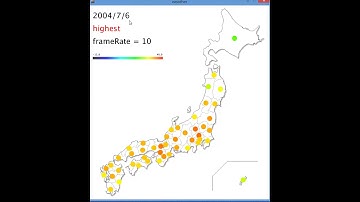 お天気データ可視化システム(Processing)