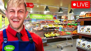 LIVE 🔴 Milan speelt Supermarkt Simulator & Medieval Machines Builder! screenshot 5