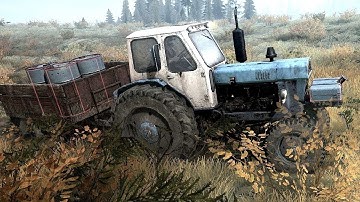 MudRunner - B 6A Tractor + Trailer on the Bog Map Part 3