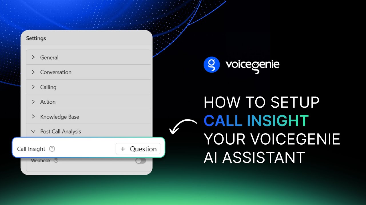 How To Set Up Call Insights In Your VoiceGenie AI Assistant | Step-by-Step Tutorial