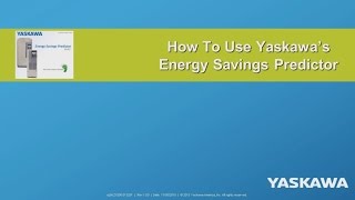 How To Use Yaskawa's Energy Savings Predictor