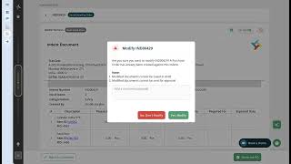 Amend & Modify Indent document