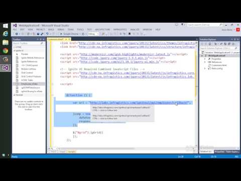 Infragistics Developer Tools: Ignite UI oData のバインド（日本語字幕付）