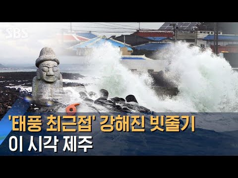 [제주 연결] &amp;#39;태풍 최근접&amp;#39; 강해진 빗줄기…결항 속출 / SBS