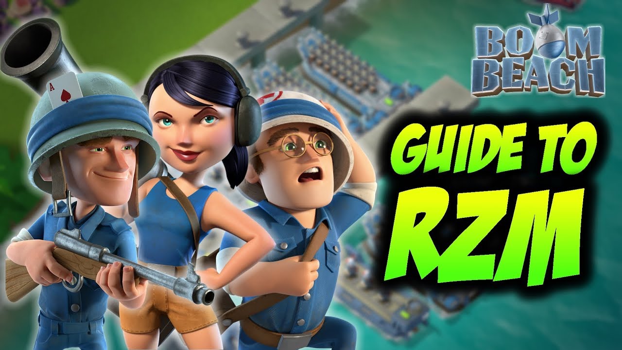 BOOM BEACH GUIDE TO RZM WITH EVERSPARK- XP 50 / HQ 20