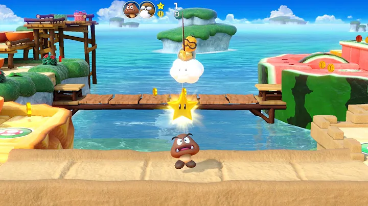 Super Mario Party Partner Party #2003 Watermelon Walkabout Hammer Bro & Pom Pom vs Goomba & Monty