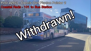 *Withdrawn* | Dennis Dart Plaxton Pointer 2 - 42921 EU05 AUN | 101 to Bus Station