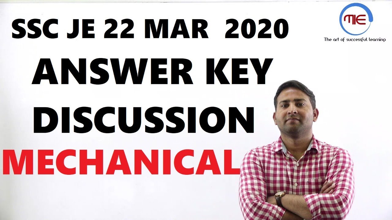 SSC JE 2020 22 March First Shift Answer Key Discussion