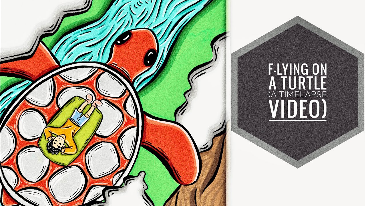 Drawing a turtle illustration (a timelapse process video) - YouTube