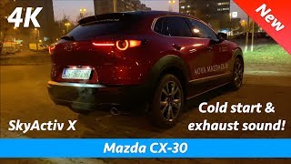 Mazda CX-30 - FIRST quick look in 4K | Interior-Exterior (Day-Night), SkyActiv X - Exhaust sound!