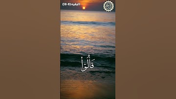 سوره البقره من الايه 9 الى الايه 12