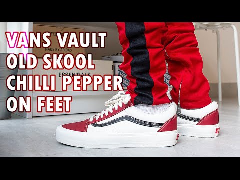 vans vault chili pepper on feet