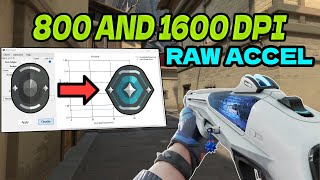 800 & 1600 DPI Best Raw Accel Settings for Valorant | The BEST Raw Accel Guide