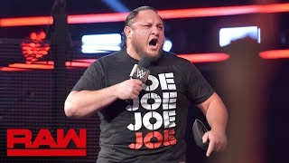 Samoa Joe confronts the Raw announce team: Raw, Aug. 5, 2019