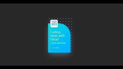 New Animated Background Profile Card Design Using Html & CSS only 120 Lines Code.